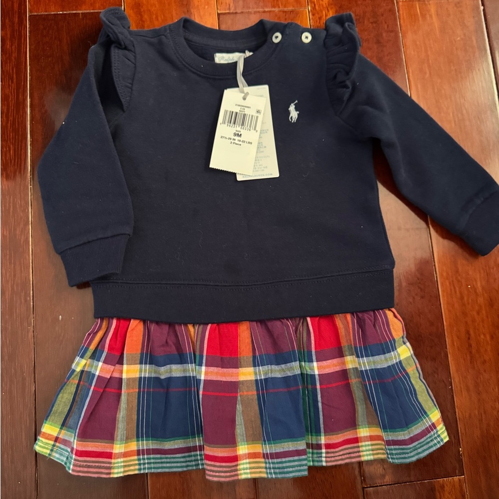Ralph Lauren Navy Outfit with Plaid Accents